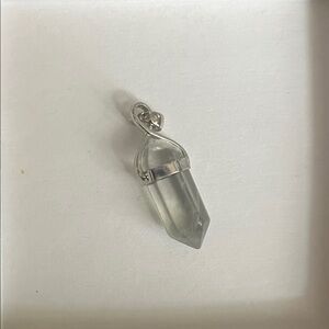 Silver Crystal Pendant Necklace